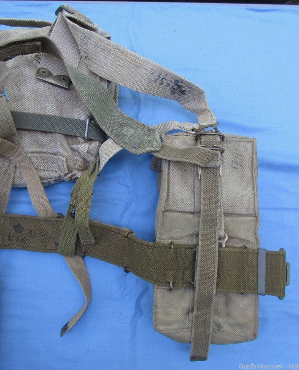 Danish Post WW2 M/45-50 Web Gear Set, with Large and Small Packs-img-17