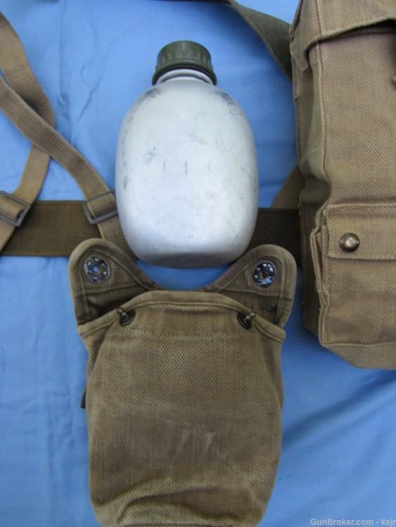 Danish Post WW2 M/45-50 Web Gear Set, with Large and Small Packs-img-28