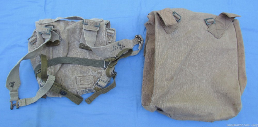Danish Post WW2 M/45-50 Web Gear Set, with Large and Small Packs-img-45