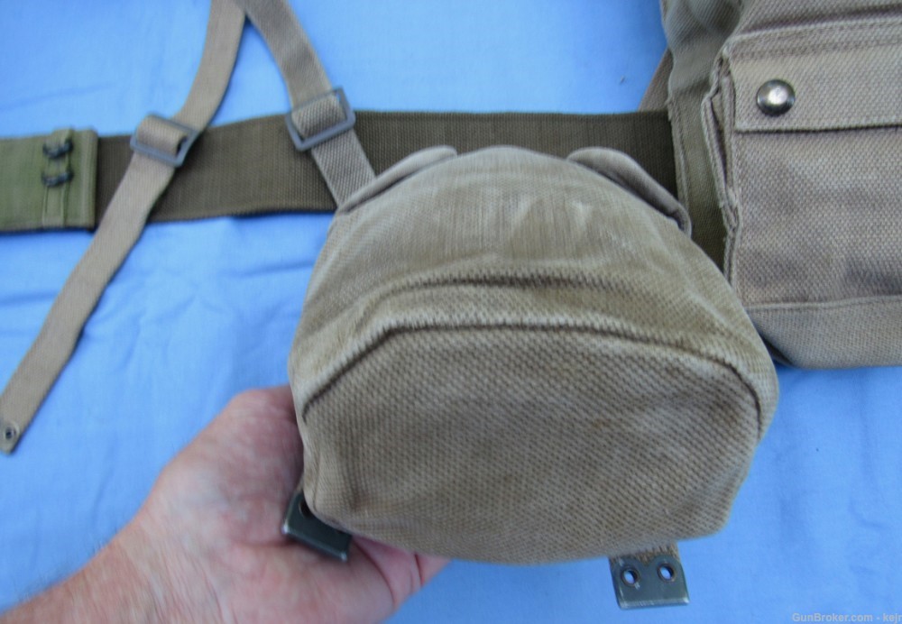 Danish Post WW2 M/45-50 Web Gear Set, with Large and Small Packs-img-25