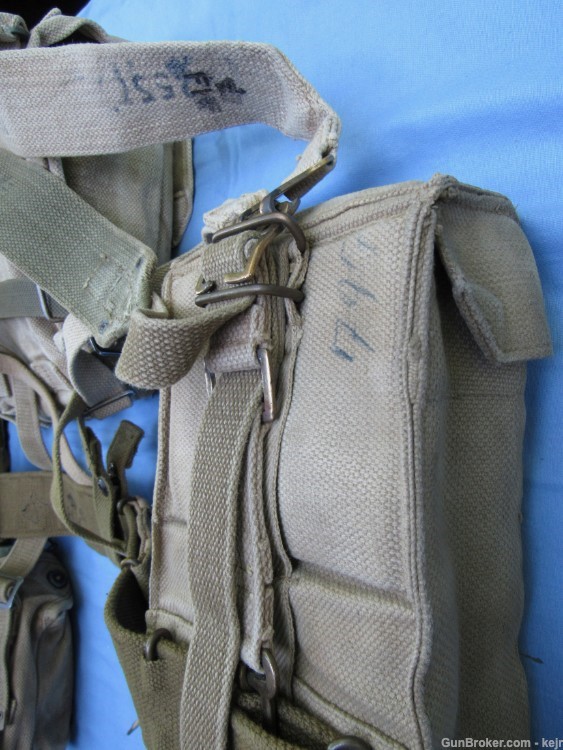 Danish Post WW2 M/45-50 Web Gear Set, with Large and Small Packs-img-18