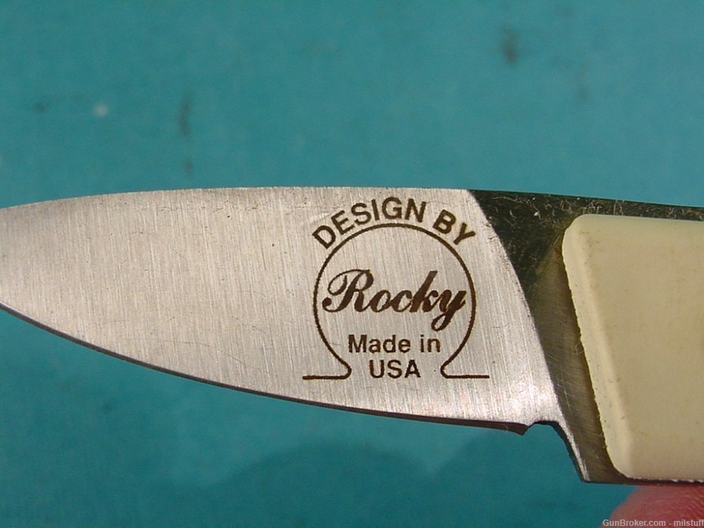 Rocky Enterprises California Lock Back Knife New in Box Ivory/ French Green-img-4