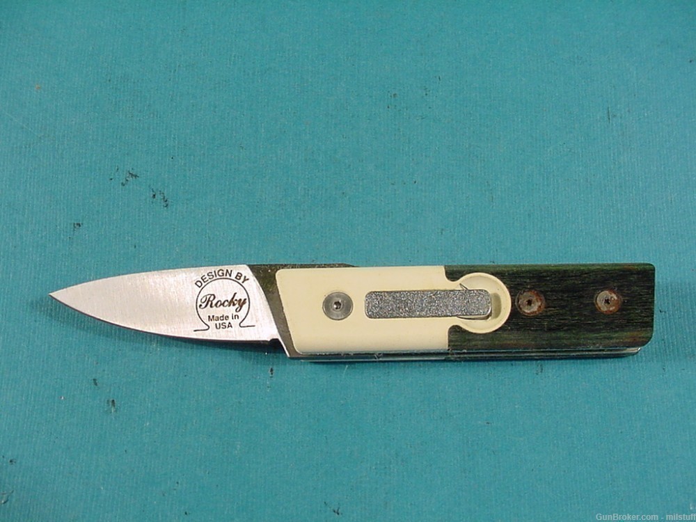 Rocky Enterprises California Lock Back Knife New in Box Ivory/ French Green-img-2