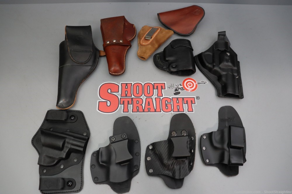Box o' 10 Miscellaneous Leather/Hybrid Handgun Holsters-img-0