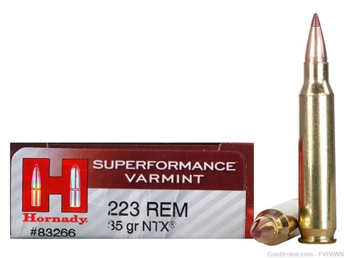 40 Rds Hornady Superformance Varmint Ammunition 223 Remington 35 Grain NTX-img-0