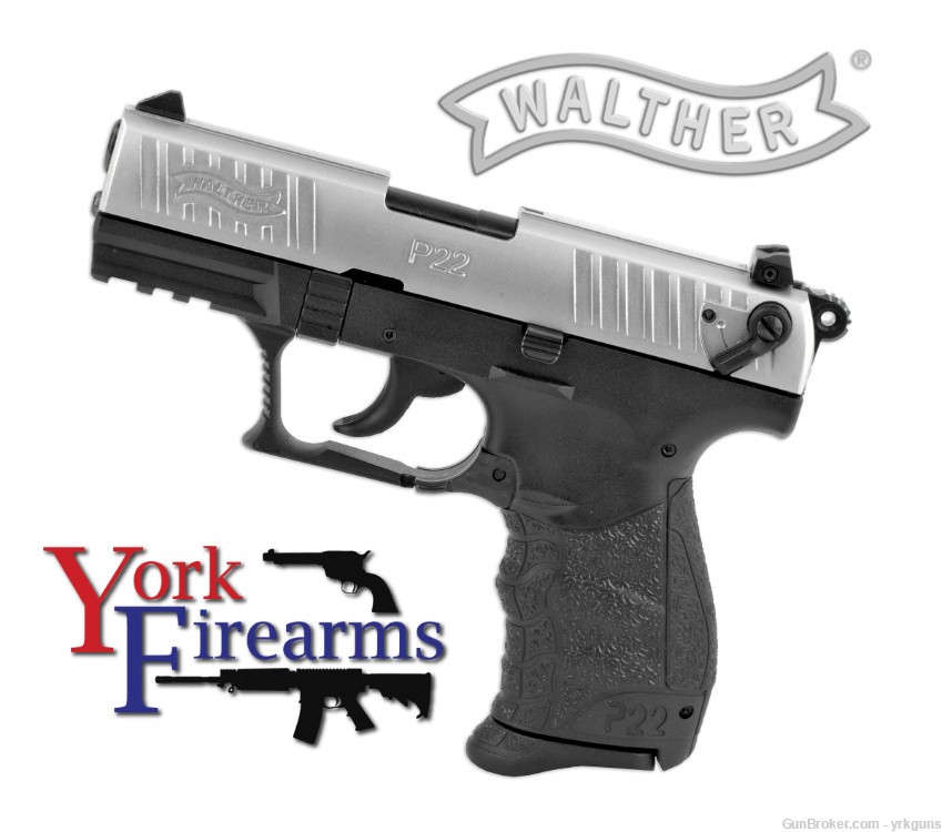 Walther Arms P22Q 22LR Nickel 10rd Handgun NEW 5120725-img-0