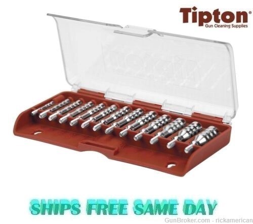 Tipton Ultra Cleaning Jag Set 13 PieceThreaded Nickel Plated Brass # 500012-img-0