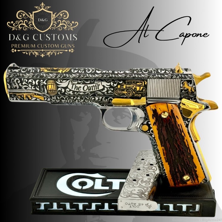 Colt 1911 Al Capone Collectors series with/ .999 silver Capone Coin 1of200-img-0