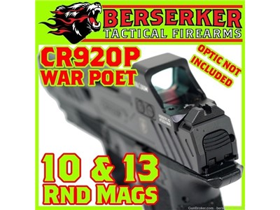 SHADOW SYSTEMS CR920P WAR POET 9mm 3.75in 10/13rd SS-4284 SHIPS FREE!