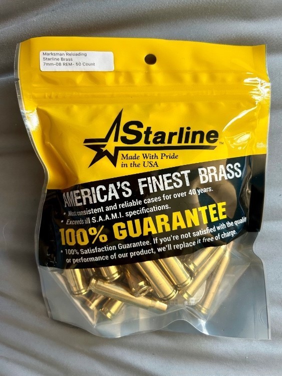 Starline 7mm-08 Brass, 7mm-08 Remington Brass - 50 count-img-0