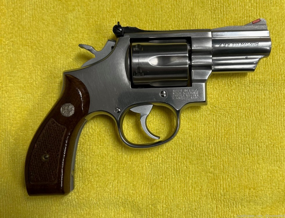 SMITH & WESSON MODEL 66 DOUBLE ACTION REVOLVER STAINLESS STEEL 357 MAGNUM  -img-1
