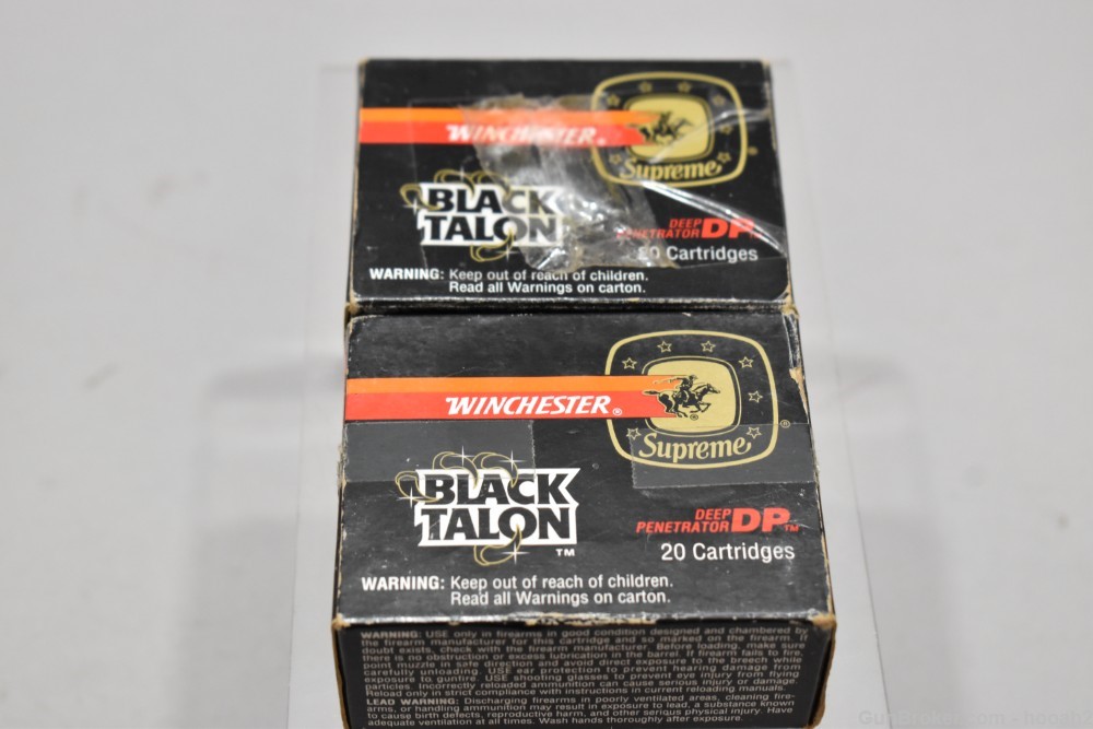 2 Boxes 40 Rds Winchester Black Talon 10mm Auto 200 G SXT S10MM-img-4