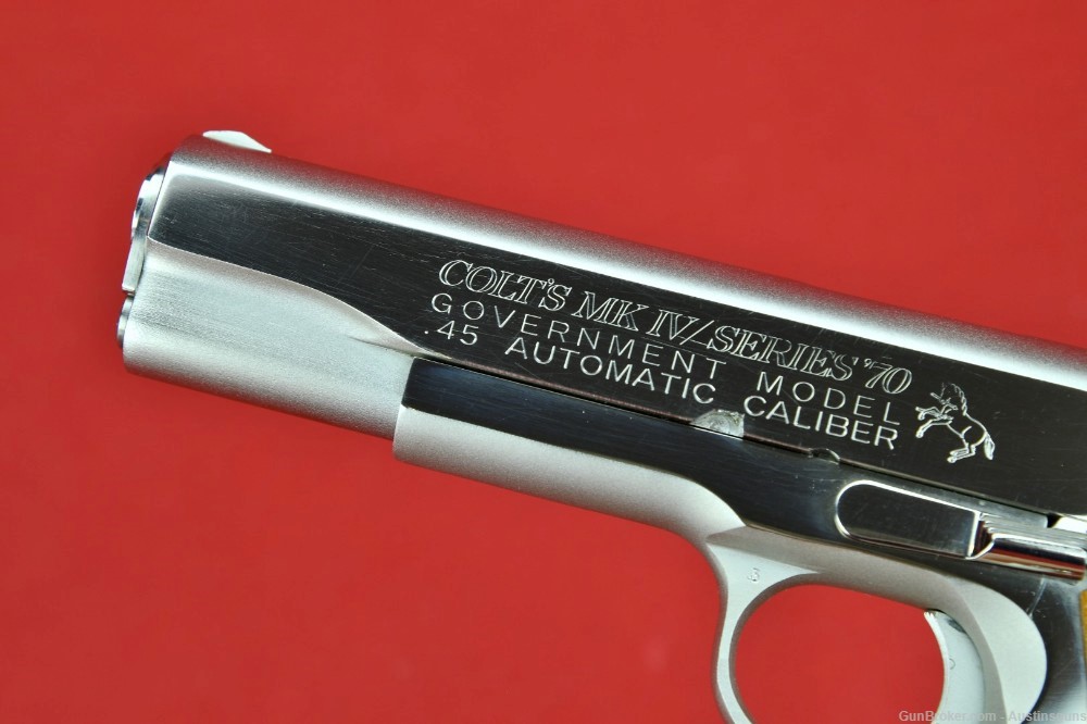 STUNNING, NICKEL  1971 Colt MK IV Series 70 Government .45 - *W/ BOX*-img-11