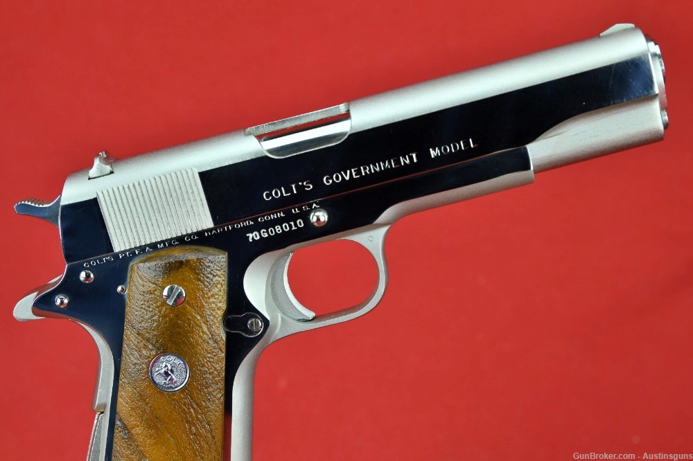 STUNNING, NICKEL  1971 Colt MK IV Series 70 Government .45 - *W/ BOX*-img-17