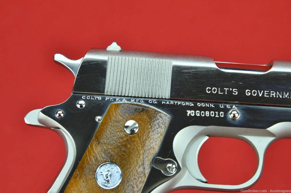 STUNNING, NICKEL  1971 Colt MK IV Series 70 Government .45 - *W/ BOX*-img-21