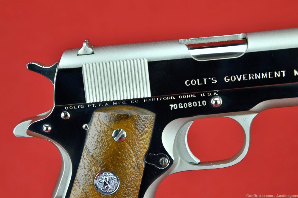 STUNNING, NICKEL  1971 Colt MK IV Series 70 Government .45 - *W/ BOX*-img-18