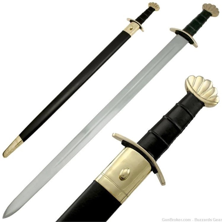 Viking Battle Ready Sword and Scabbard-img-0
