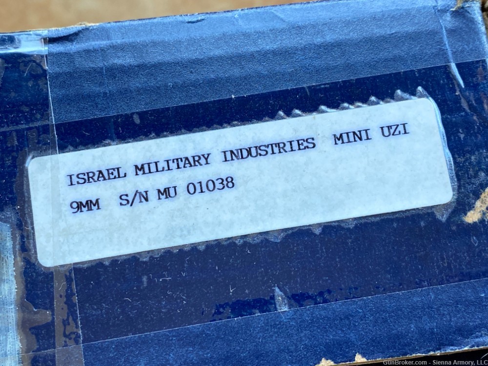 PRE-86 DEALER SAMPLE AS-NEW IN-BOX IMI Israel Mini Uzi 9mm SMG eForm-3 IWI-img-2
