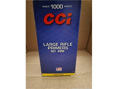 Cci large rifle primers #200 (1000 count) No C.C fees 