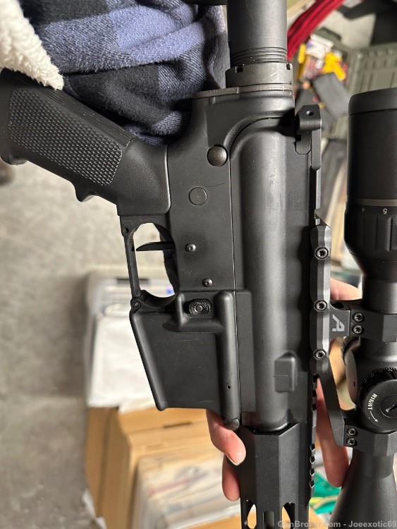 Left Hand 22LR AR-15 CMMG MK4 16” 3-15x44 scope Bipod 4 mags-img-7