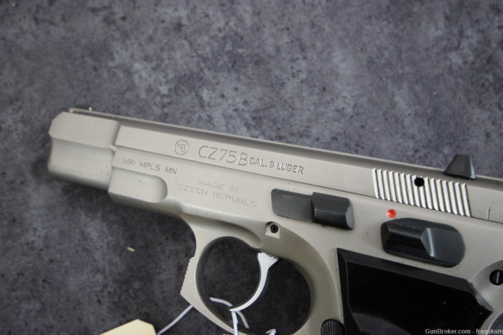 Rare Stainless Steel Variation of the CZ 75B in 9 MM with 4.5" Barrel-img-8