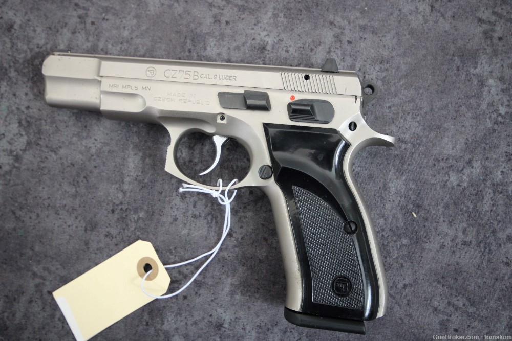 Rare Stainless Steel Variation of the CZ 75B in 9 MM with 4.5" Barrel-img-2