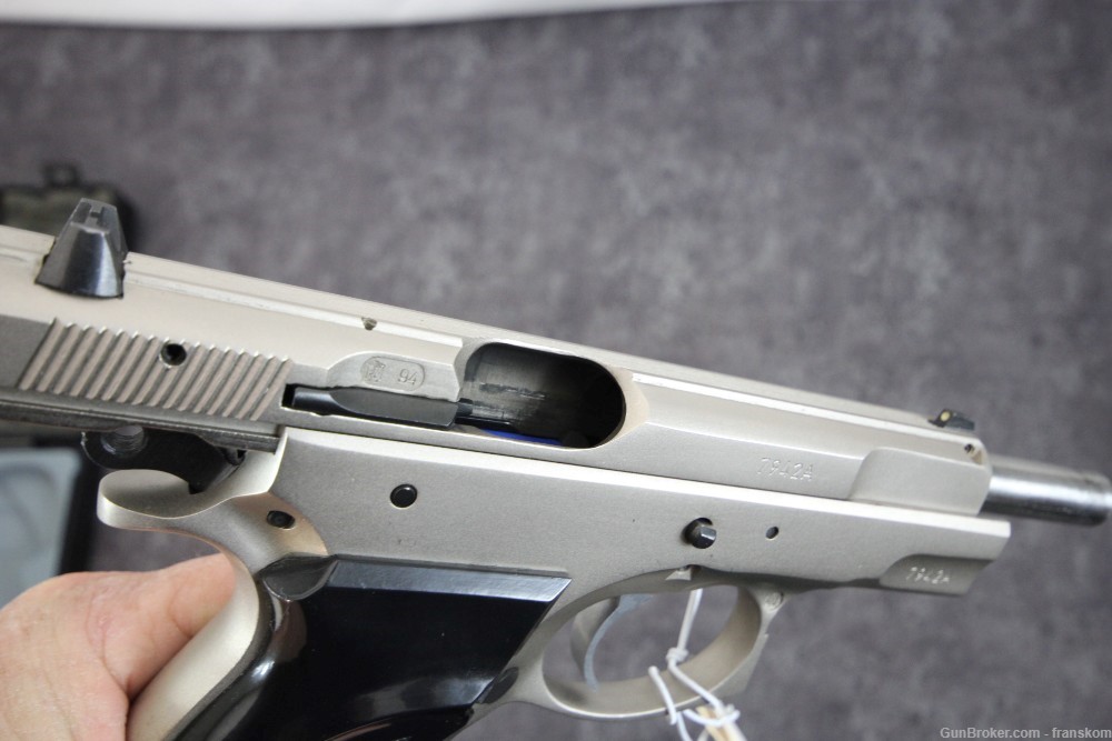 Rare Stainless Steel Variation of the CZ 75B in 9 MM with 4.5" Barrel-img-15