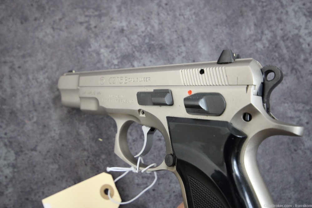 Rare Stainless Steel Variation of the CZ 75B in 9 MM with 4.5" Barrel-img-7