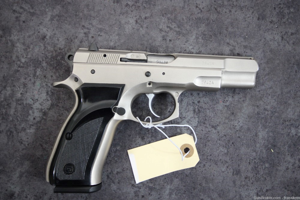 Rare Stainless Steel Variation of the CZ 75B in 9 MM with 4.5" Barrel-img-3