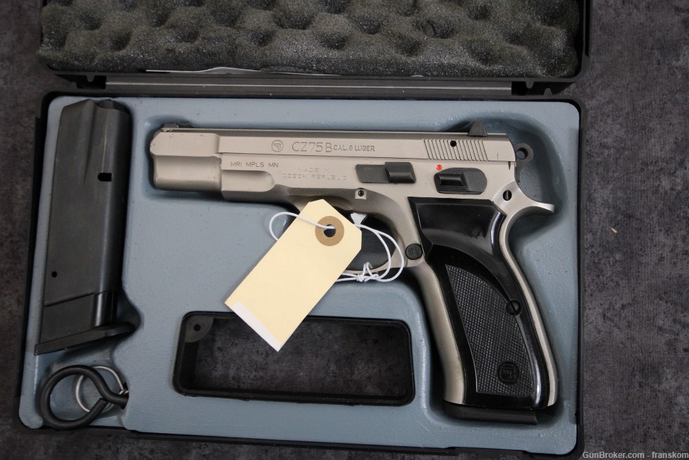 Rare Stainless Steel Variation of the CZ 75B in 9 MM with 4.5" Barrel-img-1