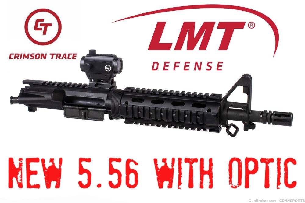 LMT 10½" 1/7 5.56mm NEW Flat-Top Upper w/Crimson Trace Red Dot-img-0