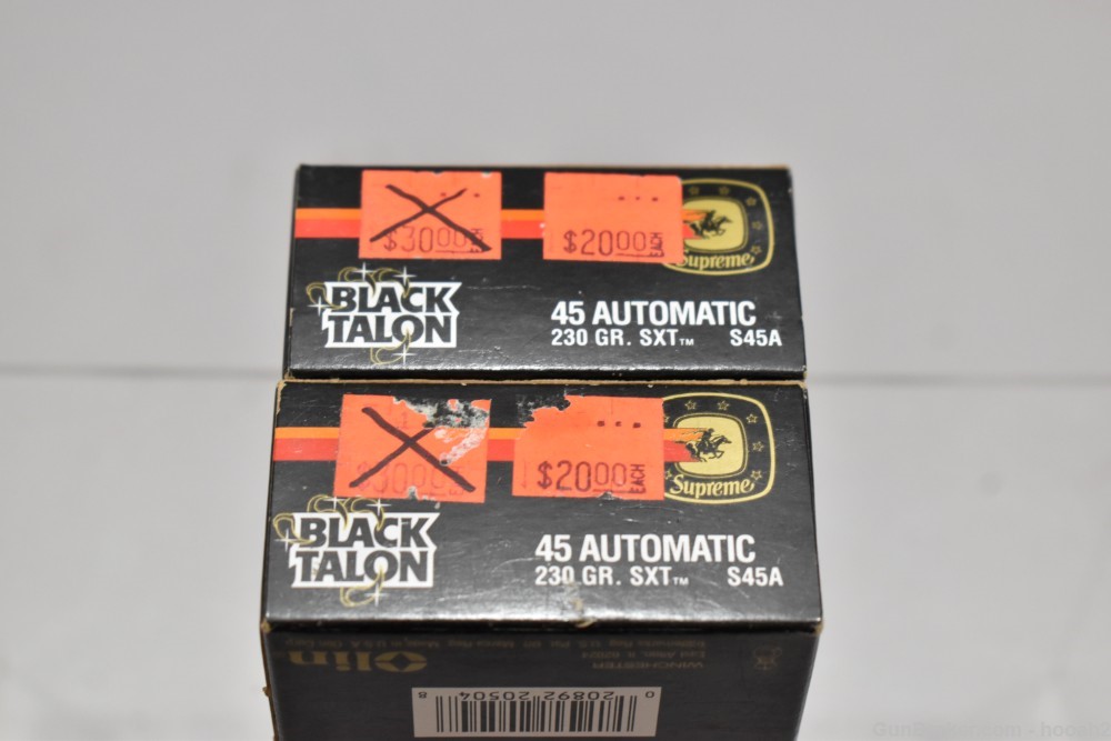 2 Boxes 40 Rds Winchester Black Talon 45 ACP 230 G SXT S45A Ammunition -img-2