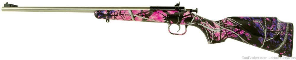 Crickett KSA2167 Youth 22 LR 1rd 16.12" Stainless Steel Barrel, Fixed Front-img-1