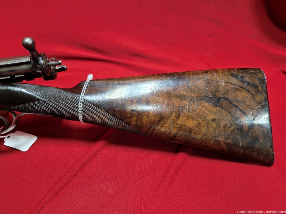 ENGLISHRARE BACONS PATENT BOLT ACTION SIDE BY SIDE 12 GA BLACK POWDER. -img-12