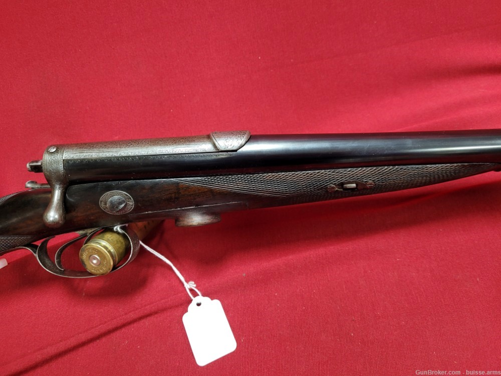 ENGLISHRARE BACONS PATENT BOLT ACTION SIDE BY SIDE 12 GA BLACK POWDER. -img-3