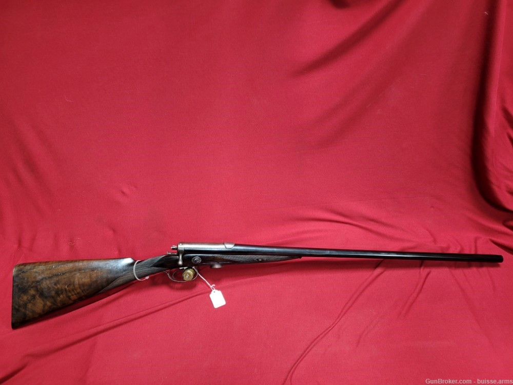 ENGLISHRARE BACONS PATENT BOLT ACTION SIDE BY SIDE 12 GA BLACK POWDER. -img-0