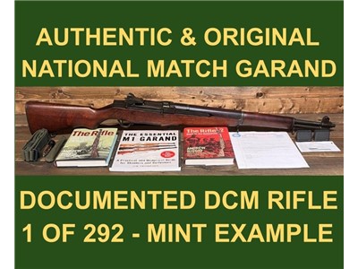 M1 GARAND ULTRA RARE AUTHENTIC DCM ALL ORIG. NATIONAL MATCH SPRINGFIELD 