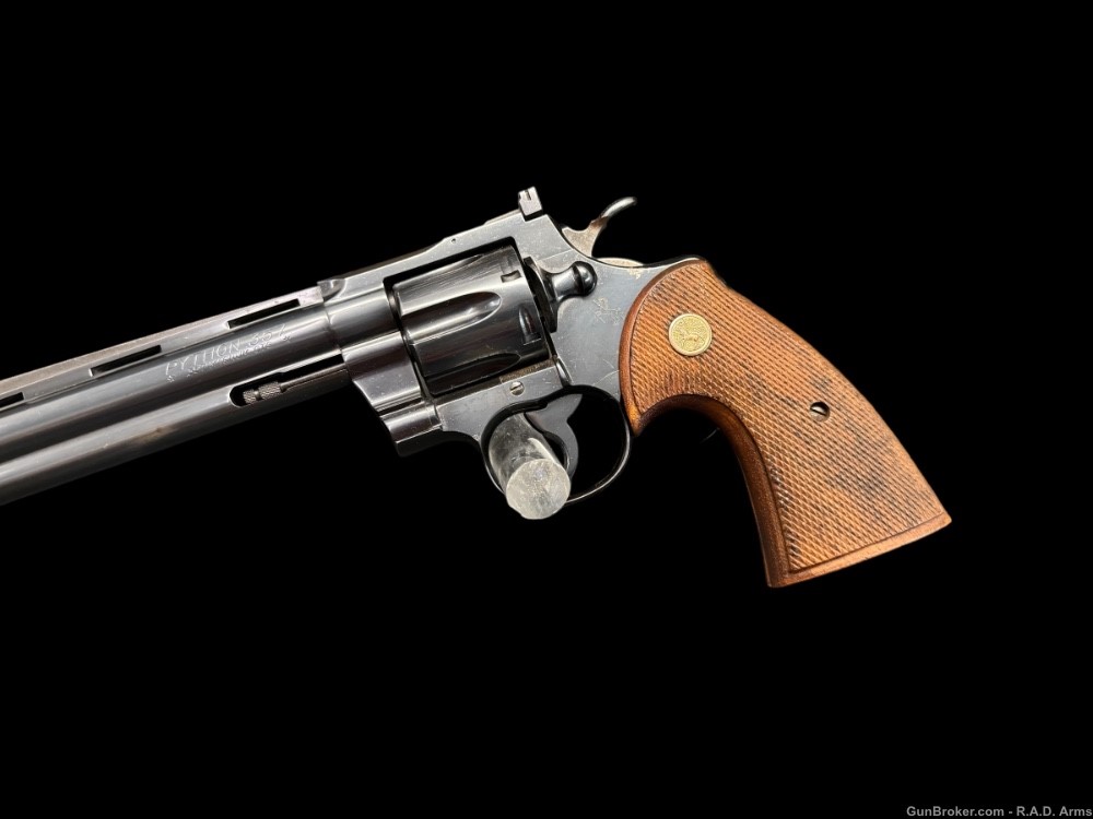 HOLY GRAIL 1958 Colt Python 4 DIGIT 6” Vent Rib Blued .357 Original Grips-img-7