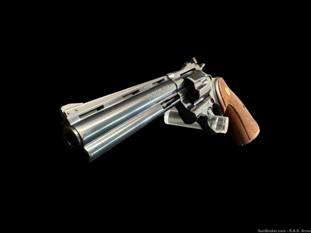 HOLY GRAIL 1958 Colt Python 4 DIGIT 6” Vent Rib Blued .357 Original Grips-img-4