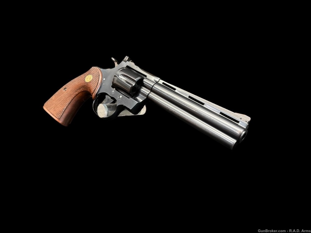 HOLY GRAIL 1958 Colt Python 4 DIGIT 6” Vent Rib Blued .357 Original Grips-img-8
