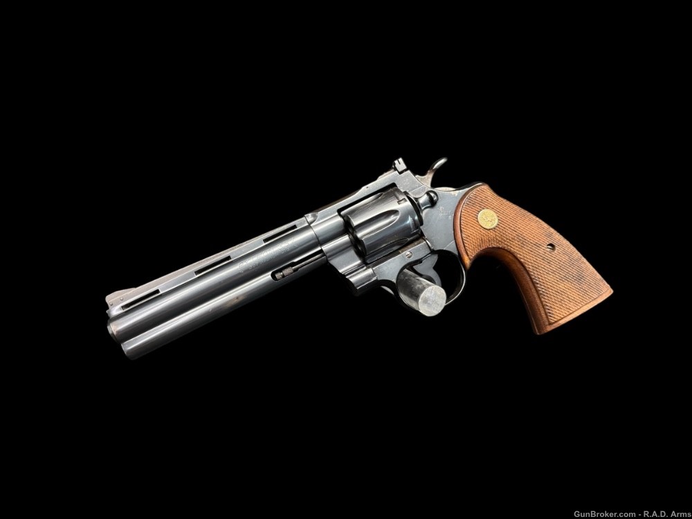 HOLY GRAIL 1958 Colt Python 4 DIGIT 6” Vent Rib Blued .357 Original Grips-img-1