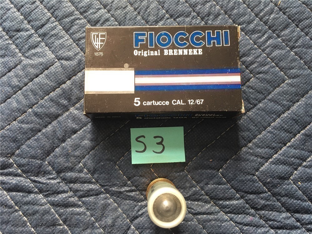 S3] Box Of 5 Fiocchi 12 Gauge Rifled Shotgun Slugs-img-1