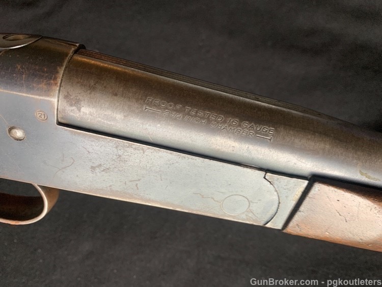 Savage Model 220 Single Shot Shotgun 16ga, 30" Barrel, Blued Finish Wood-img-20