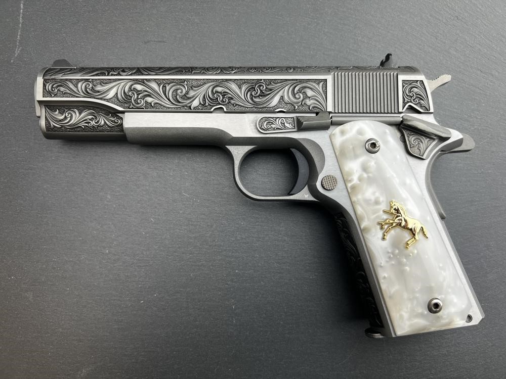 FACTORY 2ND - Colt 1911 Custom Engraved Regal by Altamont .38 Super-img-0