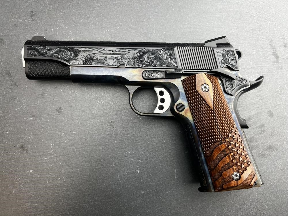 FACTORY 2ND - Springfield 1911 Custom Engraved D-Day Commemorative Altamont-img-0