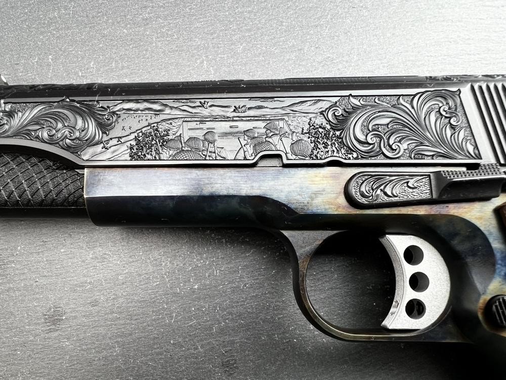 FACTORY 2ND - Springfield 1911 Custom Engraved D-Day Commemorative Altamont-img-2