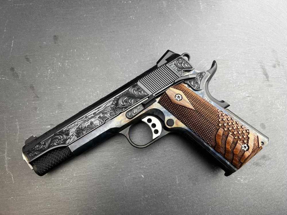 FACTORY 2ND - Springfield 1911 Custom Engraved D-Day Commemorative Altamont-img-14