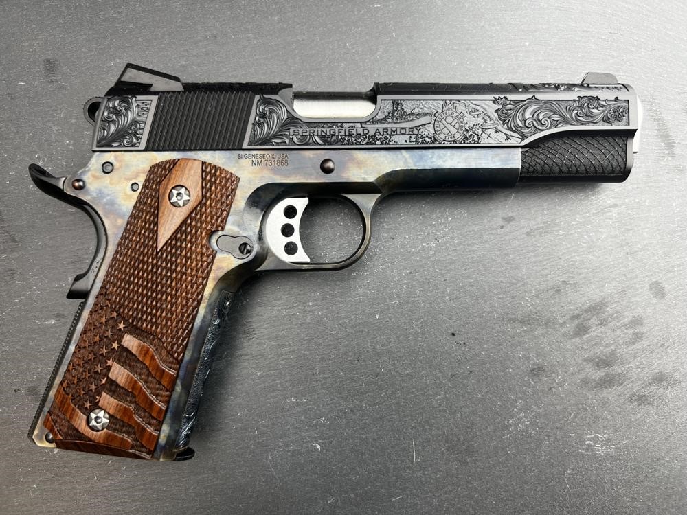 FACTORY 2ND - Springfield 1911 Custom Engraved D-Day Commemorative Altamont-img-6