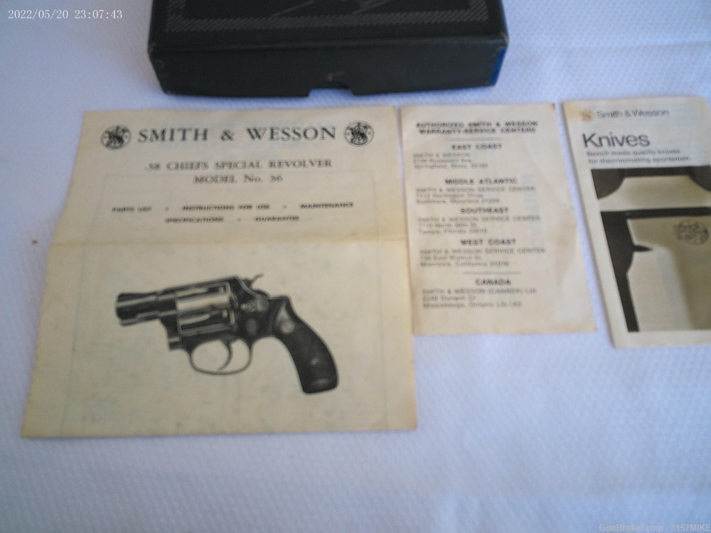 Smith & Wesson Model 36(no dash) Chiefs Special, .38 Special, 2" Barrel-img-32