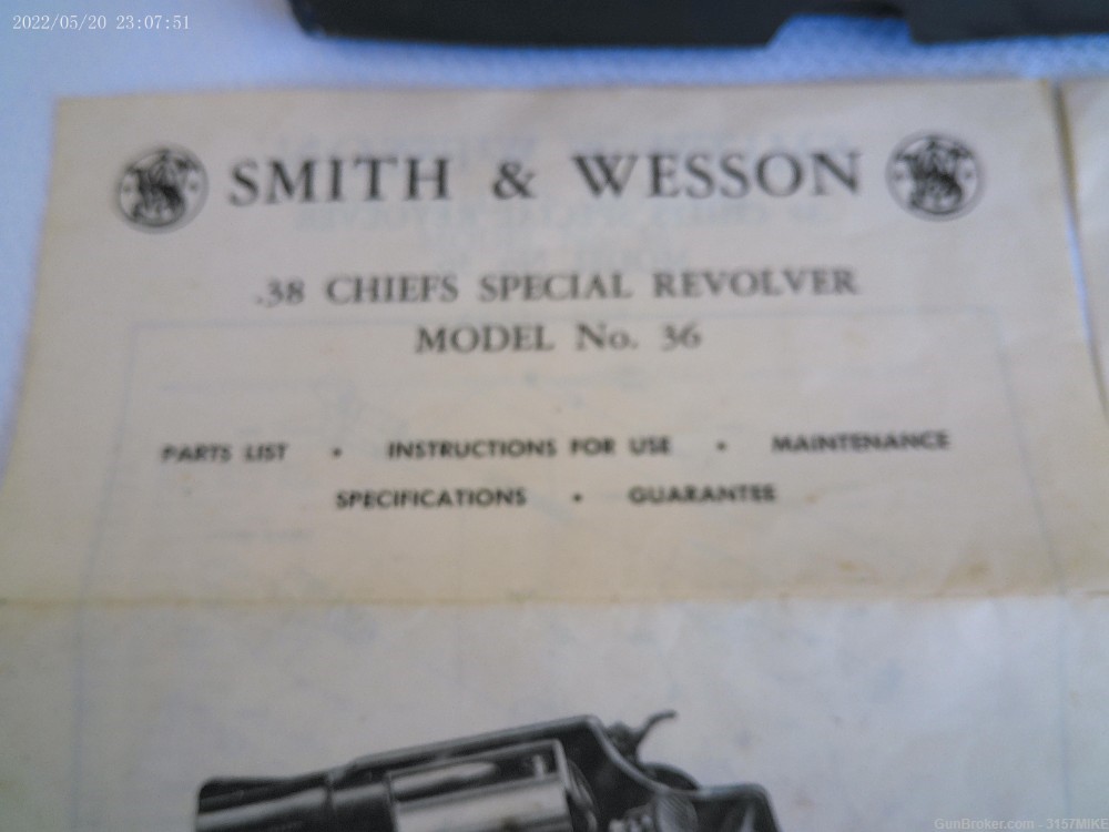 Smith & Wesson Model 36(no dash) Chiefs Special, .38 Special, 2" Barrel-img-33